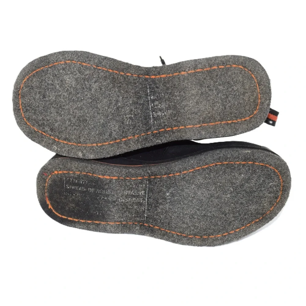 Simms Wading Boots Mens Black Grey Orange Good Felt Sole Fly Fishing Gear